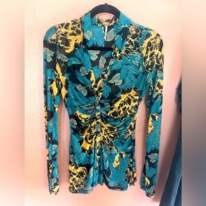 Free People floral print top, Size XS